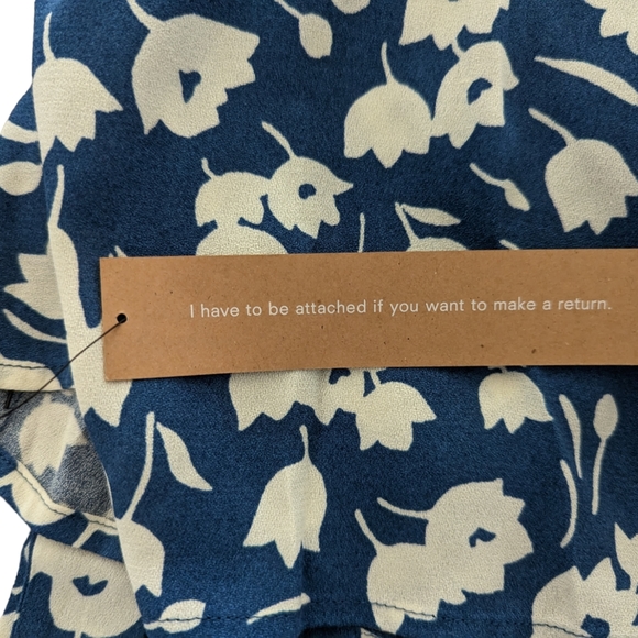 NWOT Reformation Canal Dress in Tuli blue floral wrap tie dress, Small - Picture 5 of 5